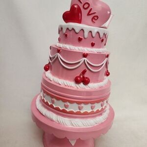 Pink Heart Cake Holiday Decoration for Parties